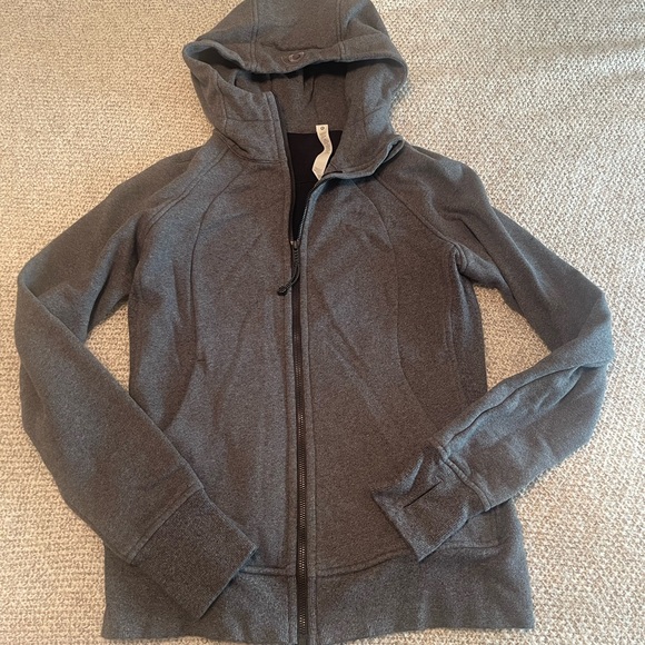 Lululemon Charcoal Full Zip Hoodie Jacket Size Small - Picture 1 of 4